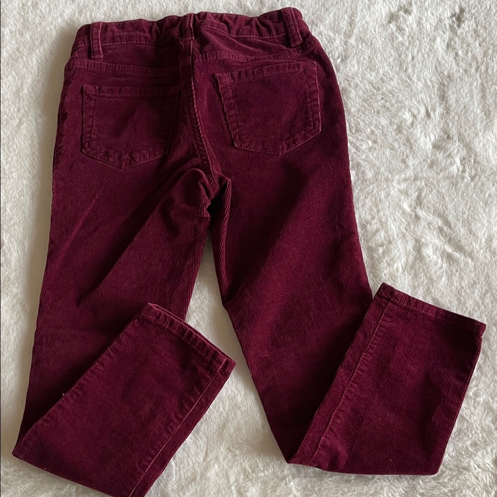 Cat & Jack girls slim burgundy cords SZ 7 - Picture 5 of 5